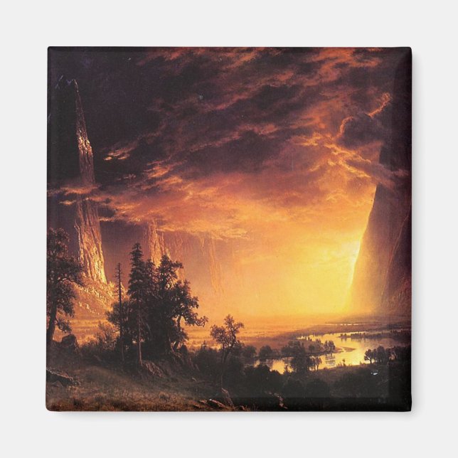 Albert Bierstadt's Sunset in the Yosemite Valley Magnet (Framsidan)