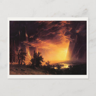 Albert Bierstadt's Sunset in the Yosemite Valley Vykort