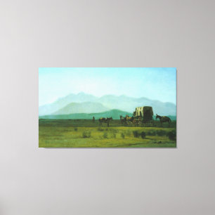 Albert Bierstadt's Surveyor's Wagon in the Rockies Canvastryck