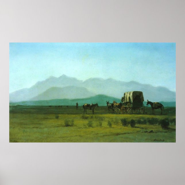 Albert Bierstadt's Surveyor's Wagon in the Rockies Poster (Framsidan)