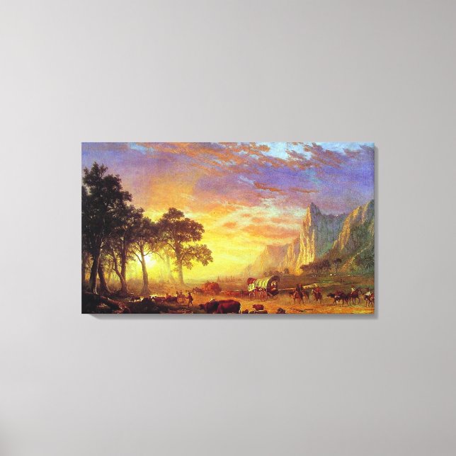 Albert Bierstadt's The Oregon Trail, 1869 Canvastryck (Framsida)