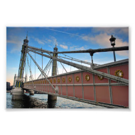 Albert Bridge Chelsea och Battersea London UK Fototryck