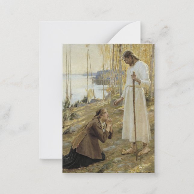 Albert Edelfe - Jesus och Mary Magdalene Anteckningskort (Framsida)