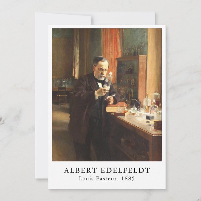 Albert Edelfeldt — Louis Pasteur (1885) Julkort (Framsida)