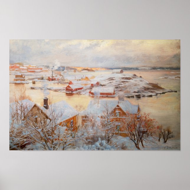 Albert Edelfelt - Decemberdag Poster (Framsidan)