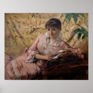 Albert Edelfelt - Den läsande parisianen Poster