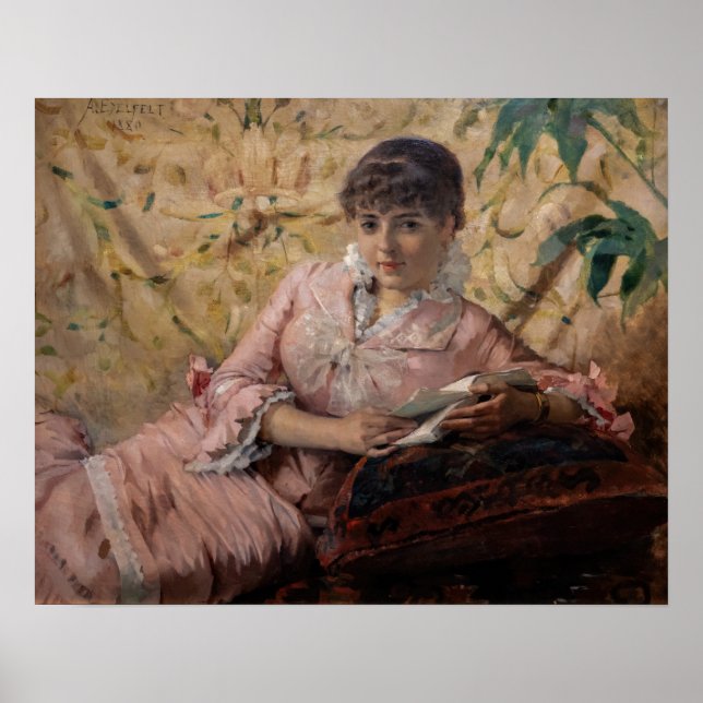 Albert Edelfelt - Den läsande parisianen Poster (Framsidan)
