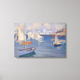 Albert Edelfelt - Hamnen i Helsingfors Canvastryck