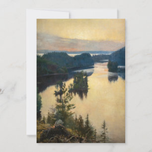 Albert Edelfelt - Kaukolaås vid solnedgång Tack Kort