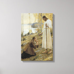 Albert Edelfelt - Kristus och Maria Magdalena Canvastryck