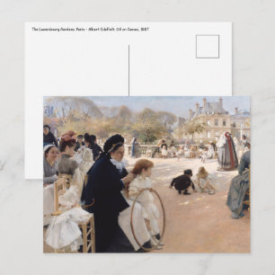 Albert Edelfelt - Luxembourgträdgården, Paris Vykort