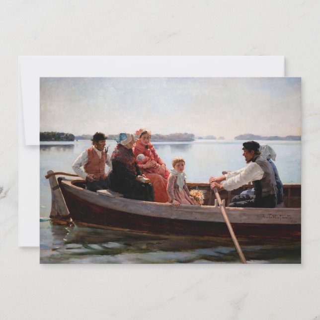 Albert Edelfelt - På väg till dopet Inbjudningar (Framsida)