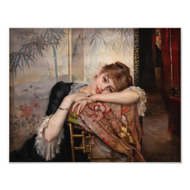 Albert Edelfelt - Parisianen / Virginie Fototryck (Framsidan)