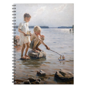 Albert Edelfelt - Pojkar som leker på stranden Anteckningsbok