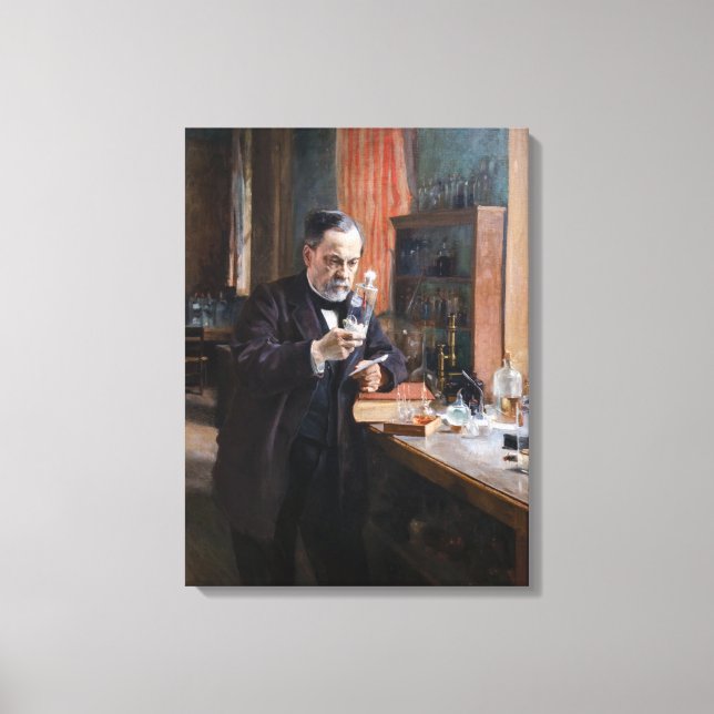 Albert Edelfelt - Porträtt av Louis Pasteur Canvastryck (Framsida)