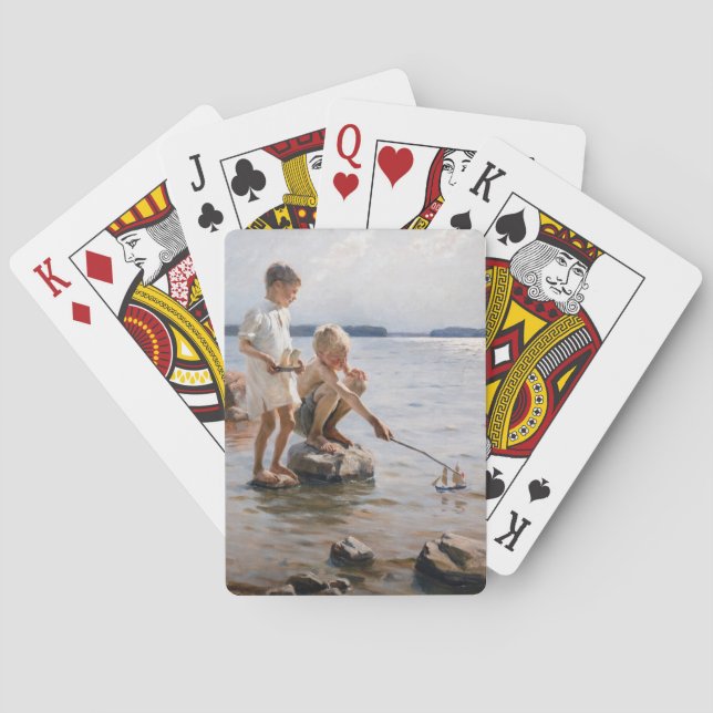 Albert Edelfilt - Boys spelar på Shore Casinokort (Baksidan)