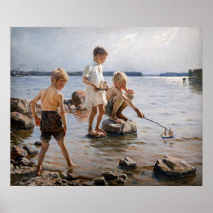 Albert Edelfilt - Boys spelar på Shore Poster