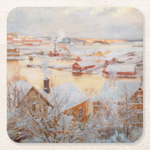 Albert Edelfilt - decemberdagen Underlägg Papper Kvadrat