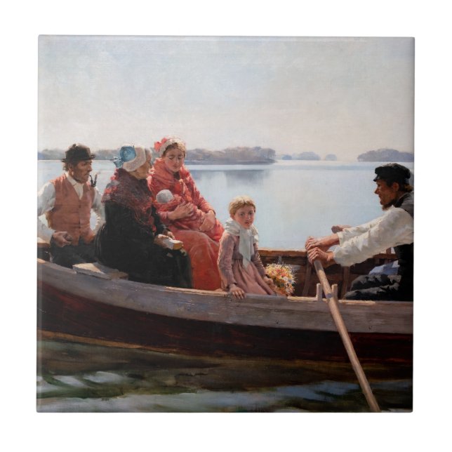 Albert Edelfilt - Gå till Christening Kakelplatta (Framsidan)
