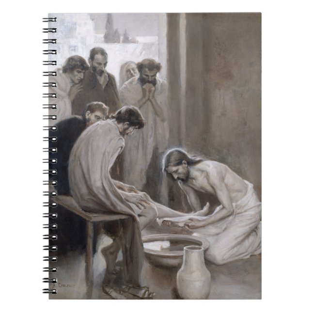 Albert Edelfilt - Jesus Tvättande fötter för lärli Anteckningsbok (Framsidan)