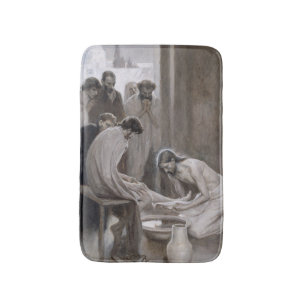 Albert Edelfilt - Jesus Tvättande fötter för lärli Badrumsmatta