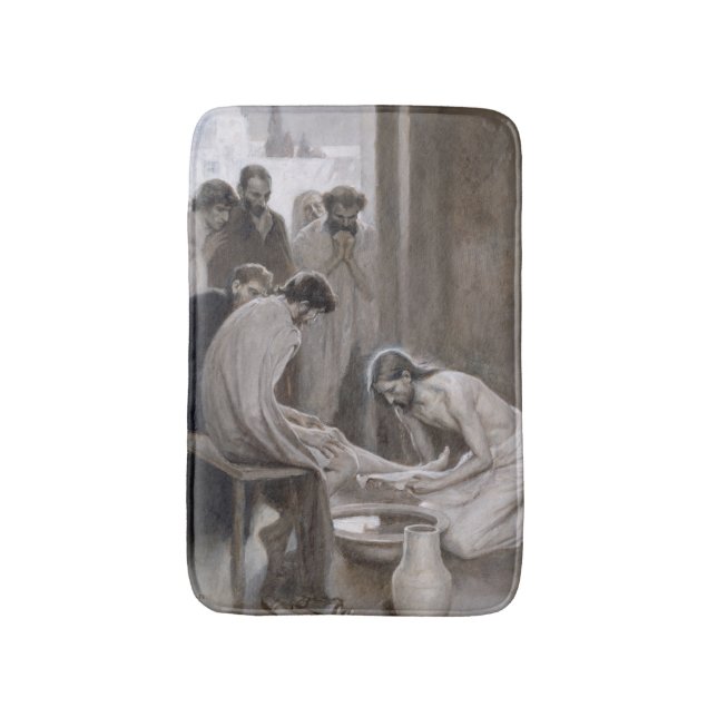 Albert Edelfilt - Jesus Tvättande fötter för lärli Badrumsmatta (Framsidan (Vertikal))