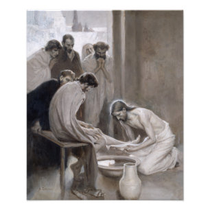 Albert Edelfilt - Jesus Tvättande fötter för lärli Fototryck