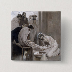 Albert Edelfilt - Jesus Tvättande fötter för lärli Knapp