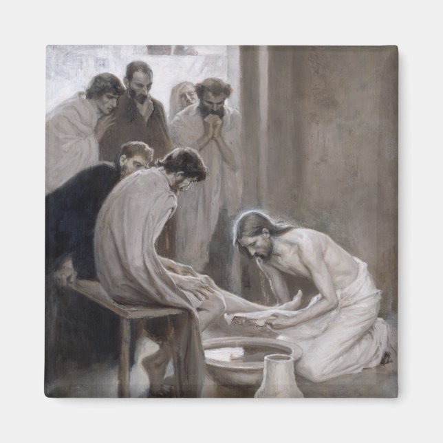 Albert Edelfilt - Jesus Tvättande fötter för lärli Magnet (Framsidan)