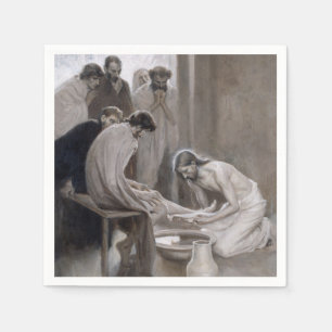 Albert Edelfilt - Jesus Tvättande fötter för lärli Pappersservett