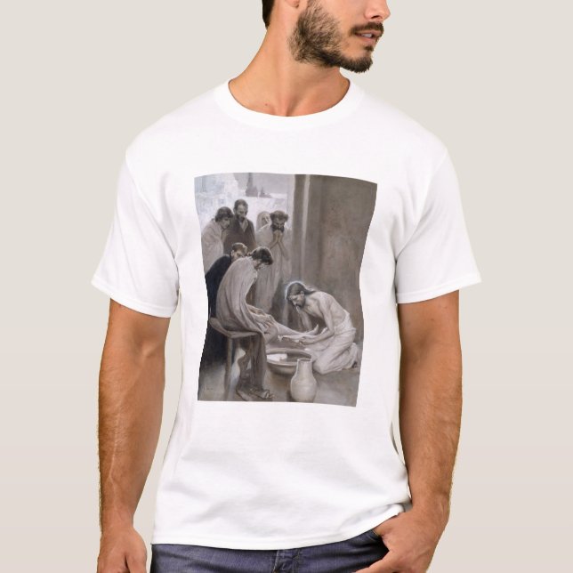Albert Edelfilt - Jesus Tvättande fötter för lärli T Shirt (Framsida)