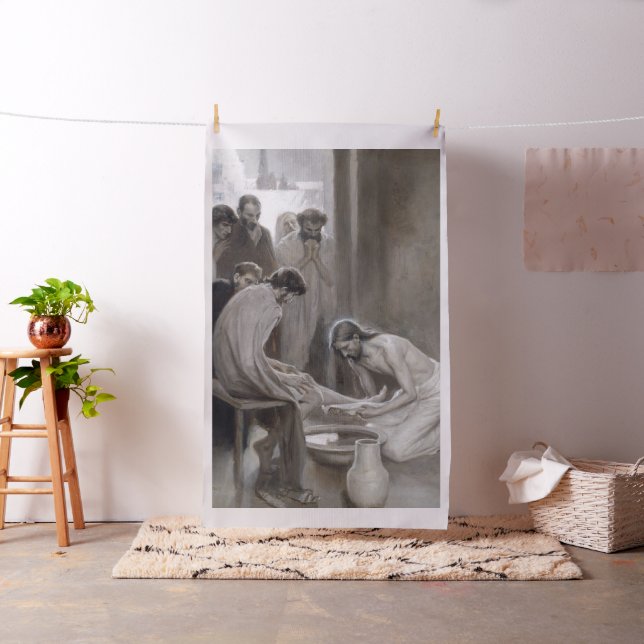 Albert Edelfilt - Jesus Tvättande fötter för lärli Tyg (In Situ)