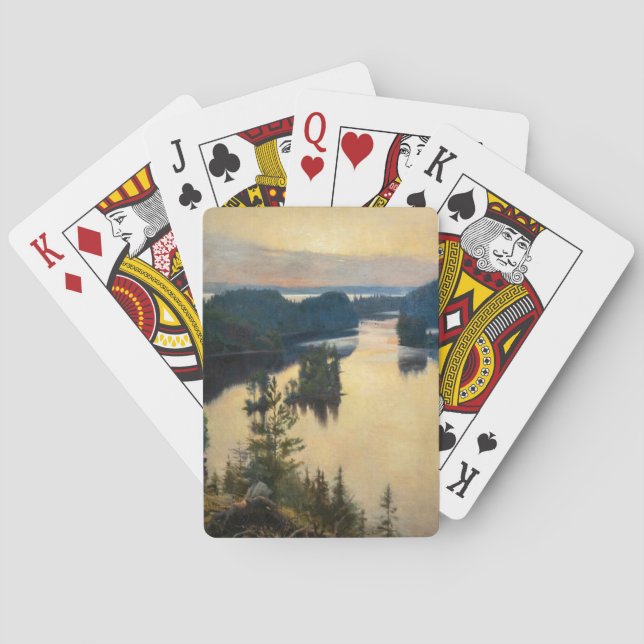 Albert Edelfilt - Kaukola Ridge vid Sunset Casinokort (Baksidan)