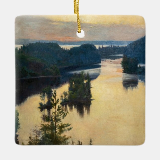 Albert Edelfilt - Kaukola Ridge vid Sunset Julgransprydnad Keramik (Framsida)