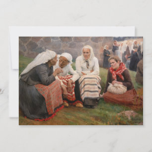 Albert Edelfilt - Kvinnor utanför kyrkans inbjudan
