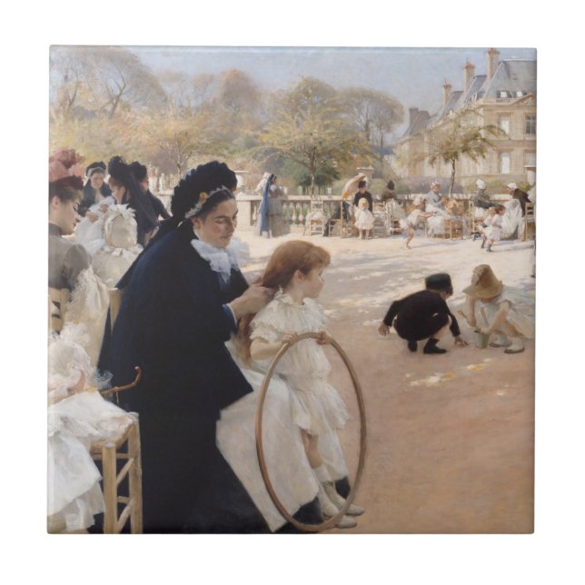 Albert Edelfilt - Luxemburg Gardens, Paris Kakelplatta (Framsidan)