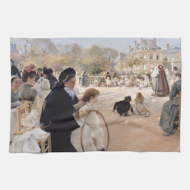 Albert Edelfilt - Luxemburg Gardens, Paris Kökshandduk (Horisontell)