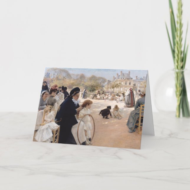 Albert Edelfilt - Luxemburg Gardens, Paris Kort (Framsida)