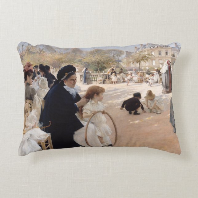 Albert Edelfilt - Luxemburg Gardens, Paris Prydnadskudde (Framsidan)