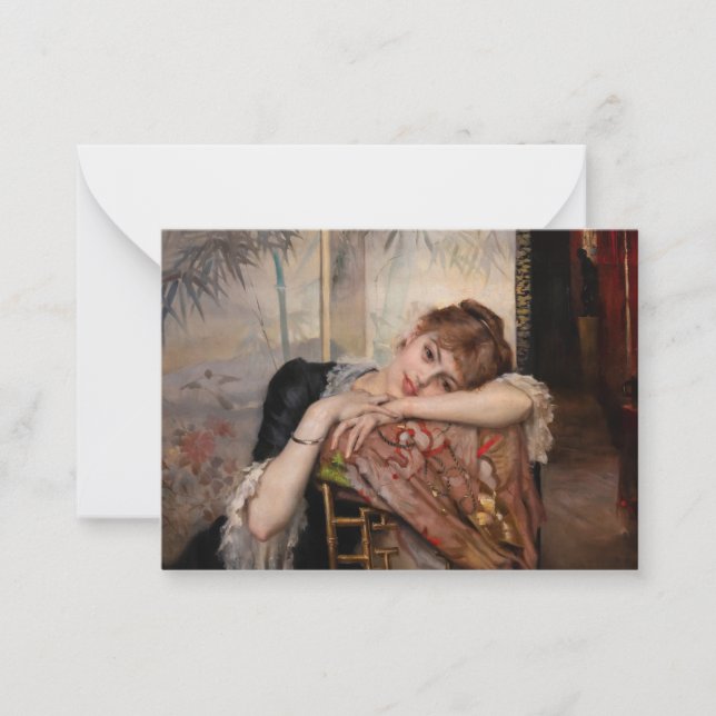 Albert Edelfilt - Parisienne/Virginie Anteckningskort (Framsida)