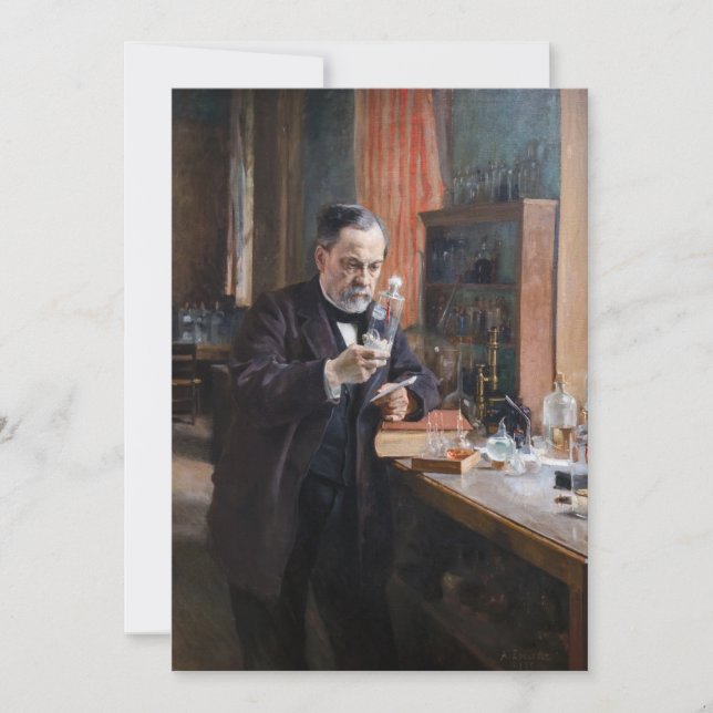 Albert Edelfilt - Porträtt från Louis Pasteur Inbjudningar (Framsida)