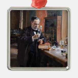 Albert Edelfilt - Porträtt från Louis Pasteur Julgransprydnad Metall