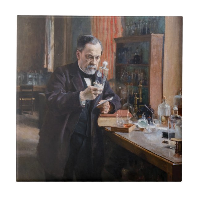 Albert Edelfilt - Porträtt från Louis Pasteur Kakelplatta (Framsidan)
