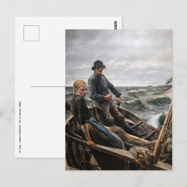 Albert Edelfilt - Sea Vykort (Fram/baksida)