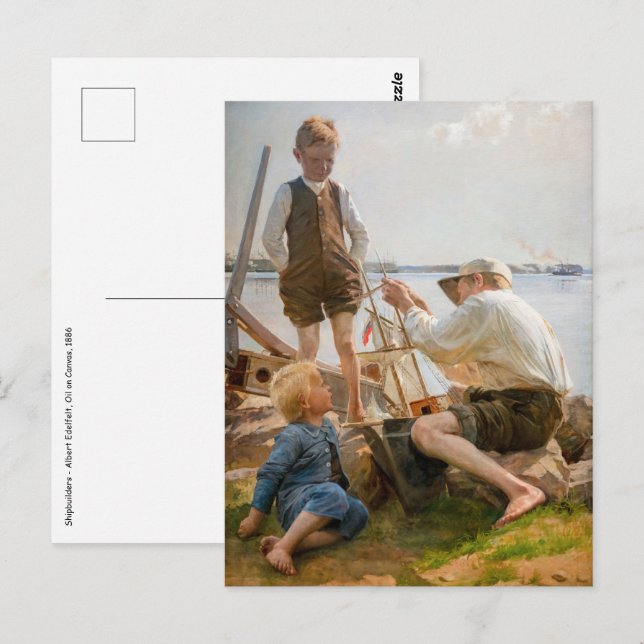 Albert Edelfilt - ShipBuilders Vykort (Fram/baksida)