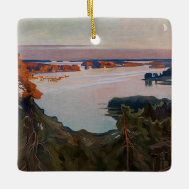 Albert Edelfilt - Vy över Haikko Julgransprydnad Keramik (Framsida)