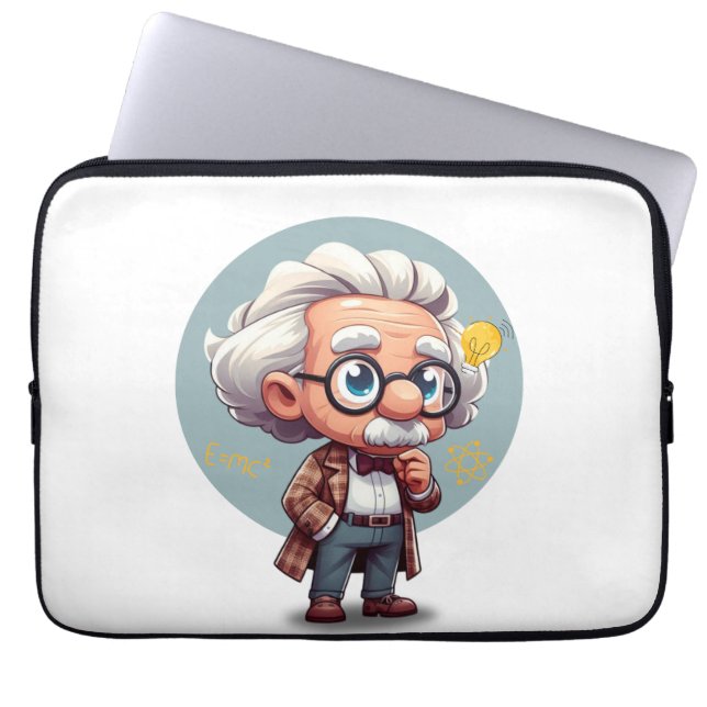 Albert Einstein 2 Laptop Fodral (Framsidan)