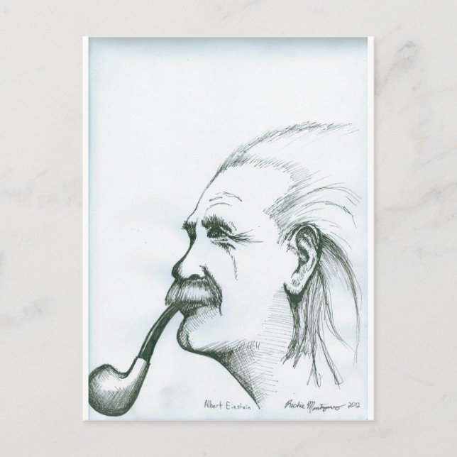 Albert Einstein.jpg Vykort (Framsida)