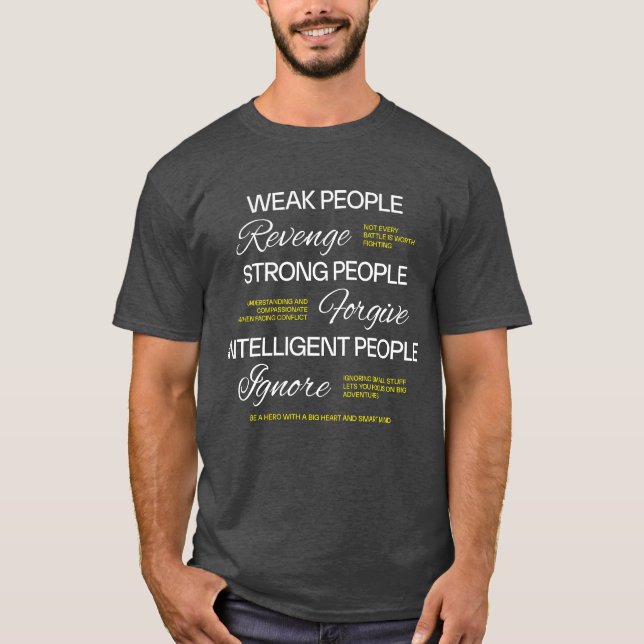 Albert Einstein Quote Modern Typography Wisdom T Shirt (Framsida)