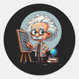 Albert Einstein Runt Klistermärke